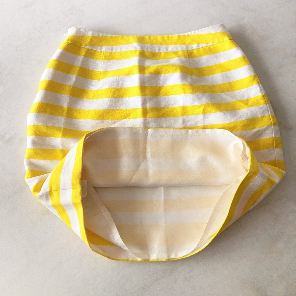 Kate Spade Barry skirt, Kate Spade New York yellow & white striped mini skirt - Picture 5 of 8